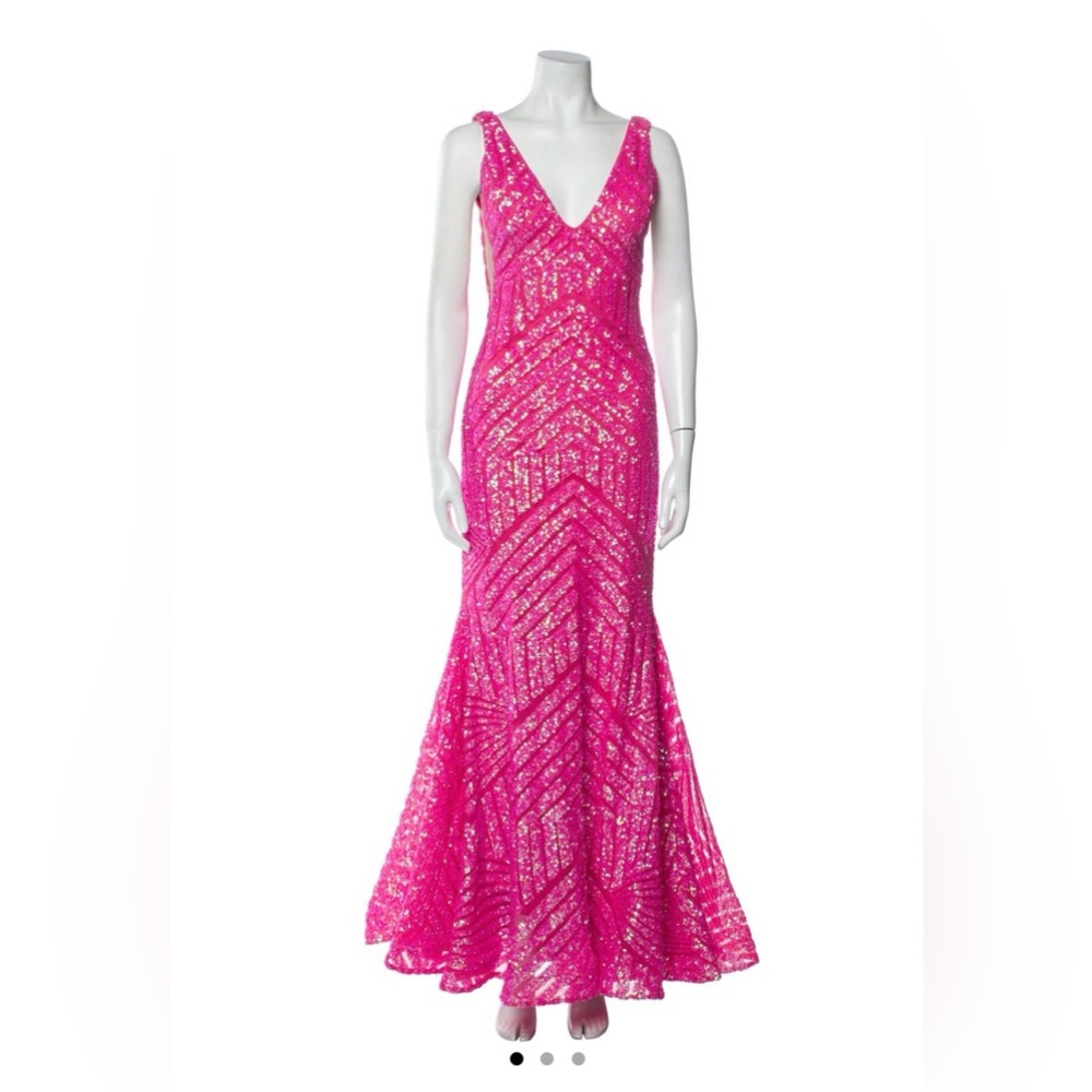 Jovani Pink Sequin Evening Gown